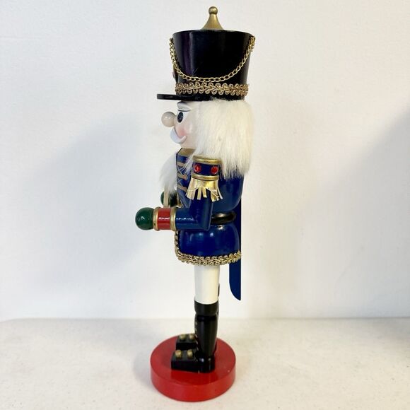 New Kurt Adler Wooden Nutcracker With Harp Christmas 13.5 Inch Hand Crafted - Picture 9 of 10